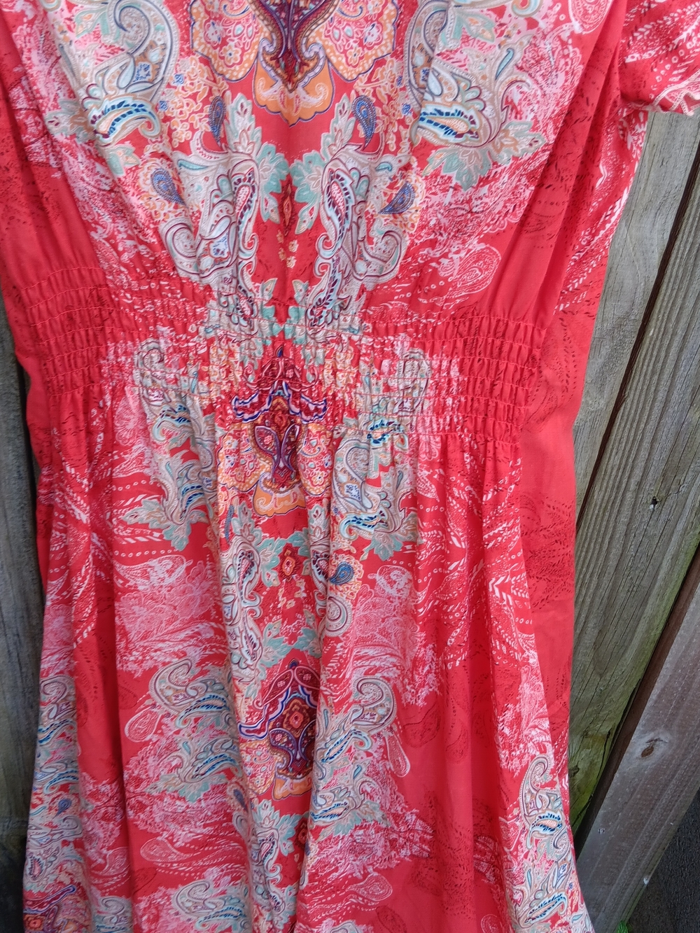 Reba 🎂 Coral Lace-Detail Maxi Dress - Picture 7 of 13